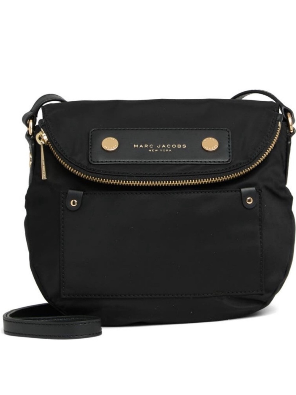 Marc Jacobs Black Nylon Mini Messenger Crossbody Bag